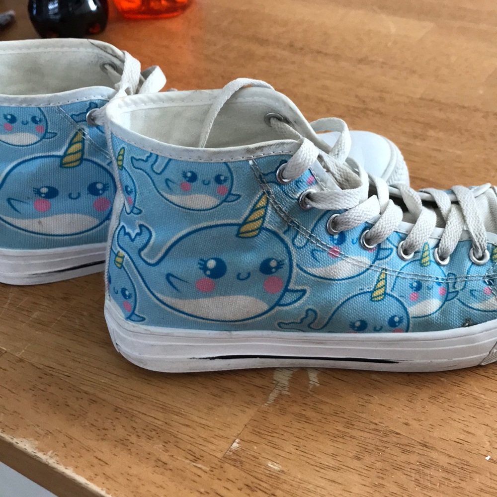 Narwhal hi-top sneakers